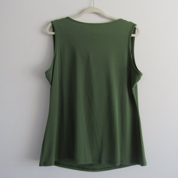 Sami & Jo Women's Cowl Neck Tank Top Set of 2 Green Orange 1X Business Casual - Picture 12 of 16